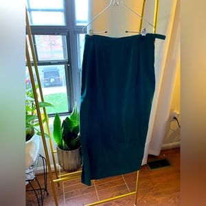 LL Bean Green Faux suede skirt